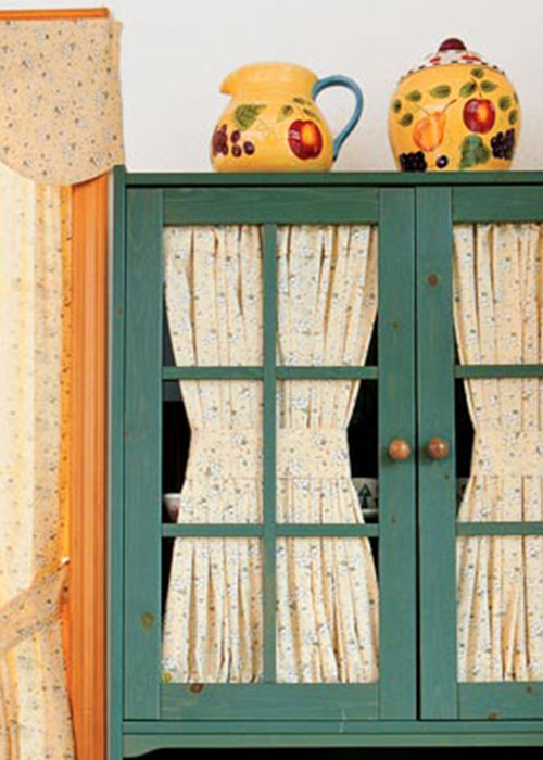 Make Cabinet Curtains