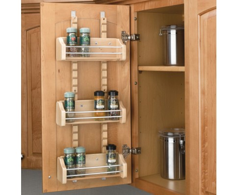 Use the inside of your cupboard doors to store your spices