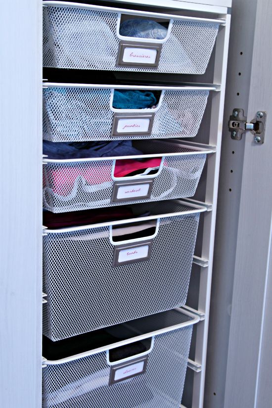 label containers are useful for managing your closet