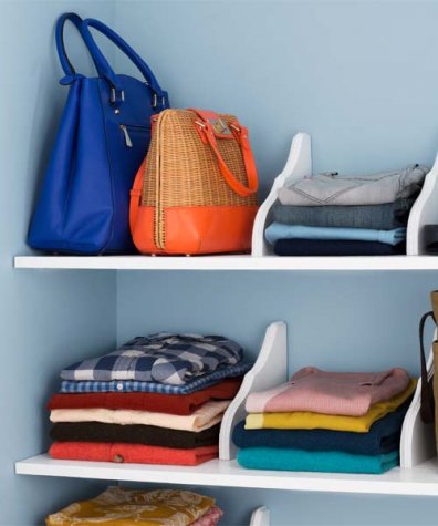 shelf dividers can help you to keep any closet organised